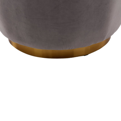 Swivel Barrel Chair, Round Armchairs With Fluffy, 360 Degree Swivel - Gray