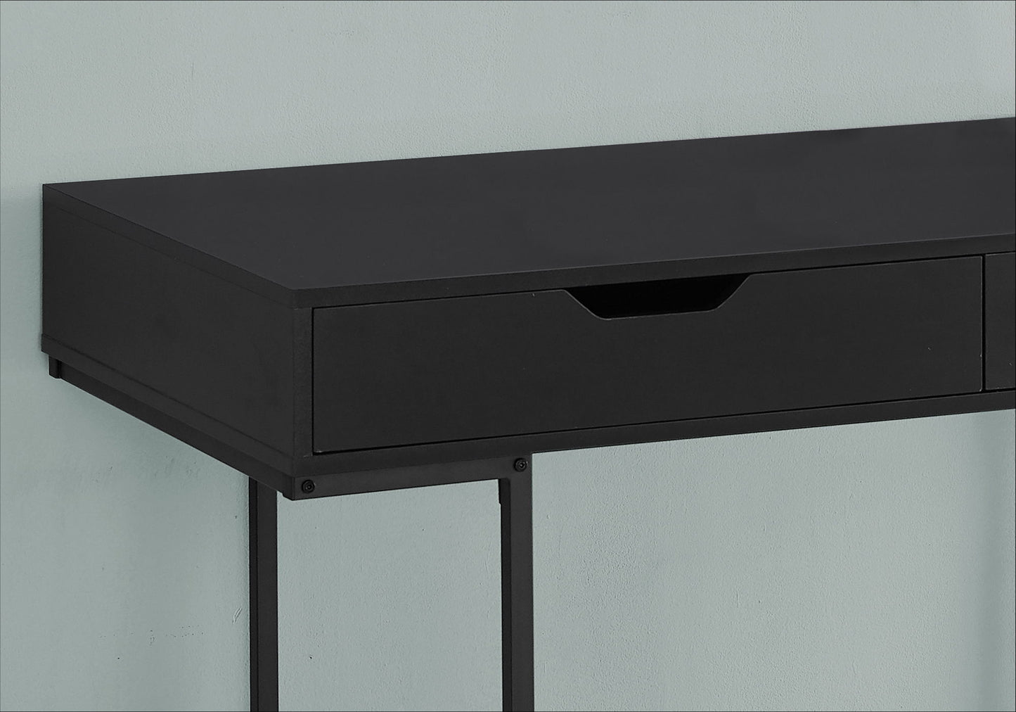 Computer Desk For Home Office, Laptop, Storage Drawers, Modern - Black