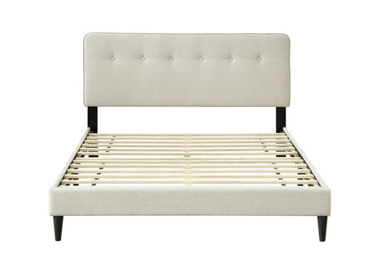 Queen Sized Upholstered Bed With USB - Off White
