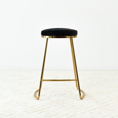 Jane - Mid-Century Modern Upholstered Stool - Black