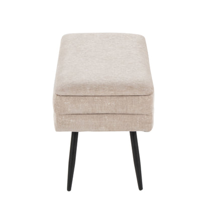 Neapolitan - Contemporary Storage Bench - Black / Light Brown