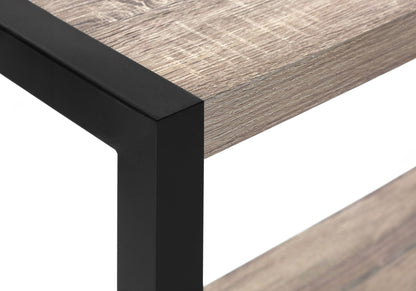 Accent Side Table, Narrow, Small, 2 Tier, Versatile Placement - Taupe