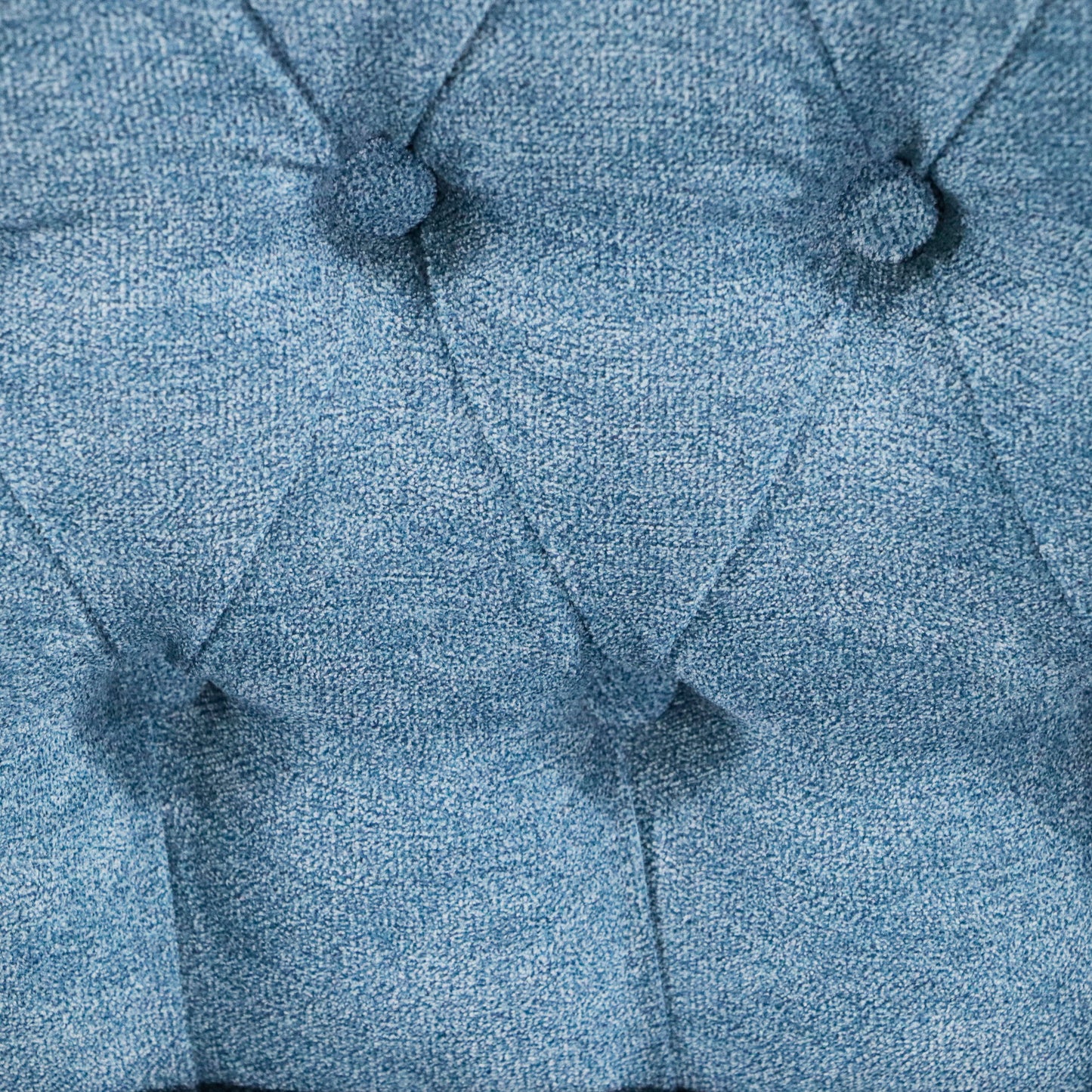 Accent Chair, Living Room Chair, Footrest Chair Set With Vintage Brass Studs, Button Tufted Upholstered Armchair For Living Room, Comfy Reading Chair For Bedroom, Reception Room - Blue
