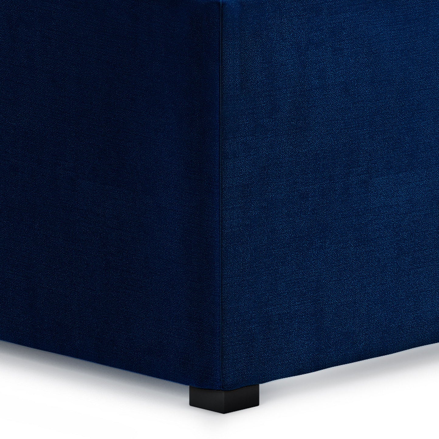 Avalon - Square Coffee Table Storage Ottoman - Blue