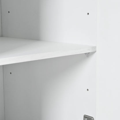 Creative Carved 4 Door Sideboard With Handleless Press To Open Design - White
