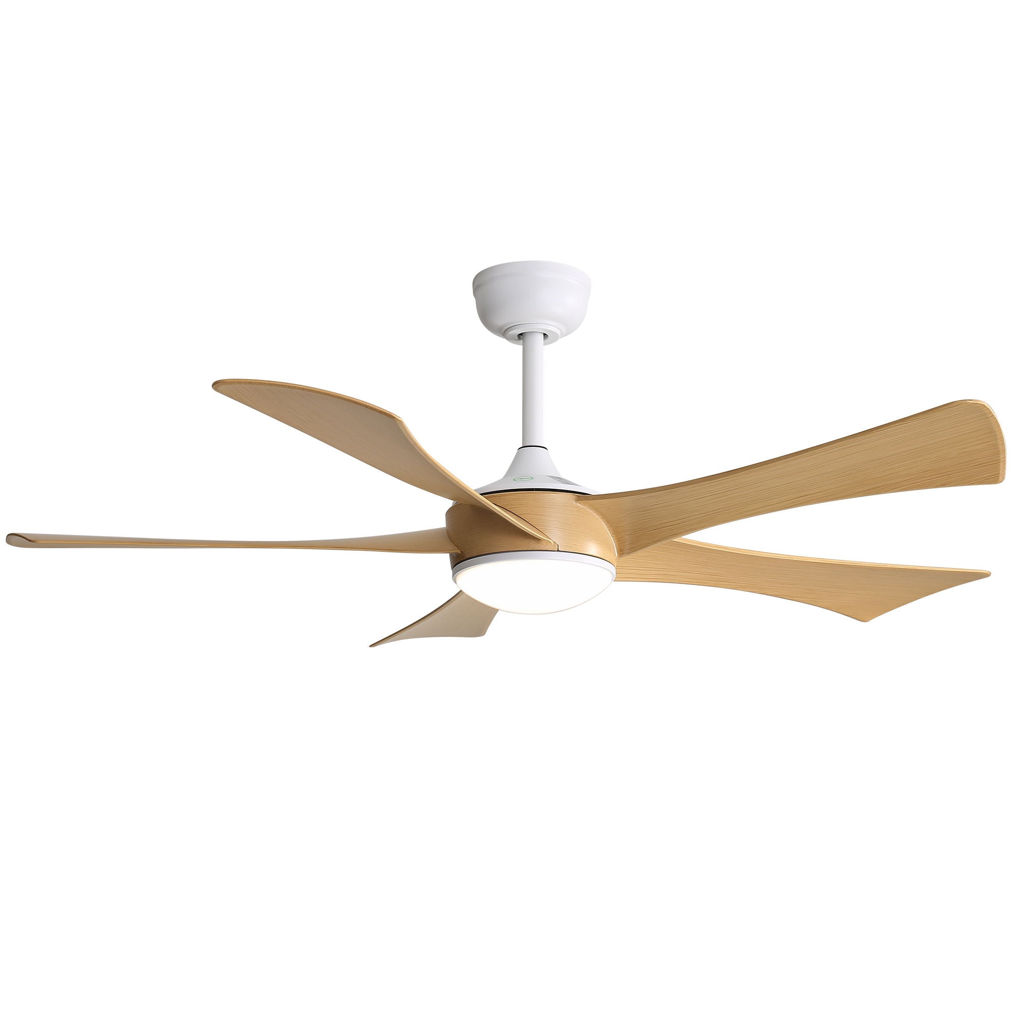 Modern Ceiling Fan With 22W LED Light And Remote Control 5 ABS Blades For Living Room - White
