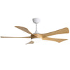 Modern Ceiling Fan With 22W LED Light And Remote Control 5 ABS Blades For Living Room - White