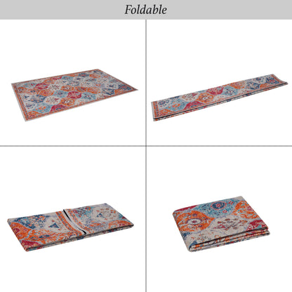 Maval - 3' X 5' Washable Area Rug - Cream