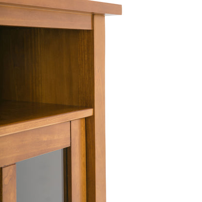 Warm Shaker - Medium Storage Media Cabinet - Light Golden Brown