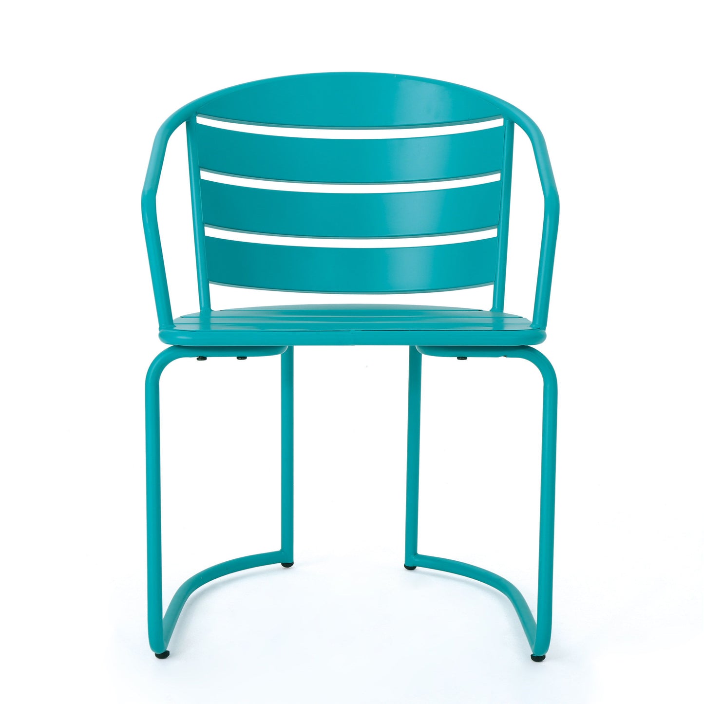 3 Piece Elegant Outdoor Bistro Set With 2 Chairs And Oval Table - Teal