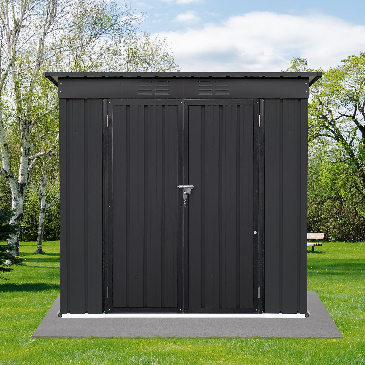 4Ftx6Ft Garden Sheds Outdoor Storage Sheds - Black