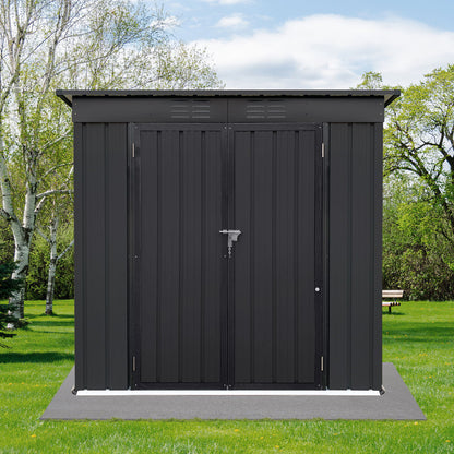 4Ftx6Ft Garden Sheds Outdoor Storage Sheds - Black