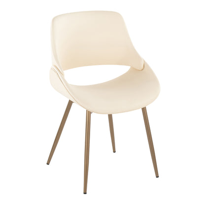 Fabrico - Contemporary Accent Chair (Set of 2) - Antique Copper / Cream