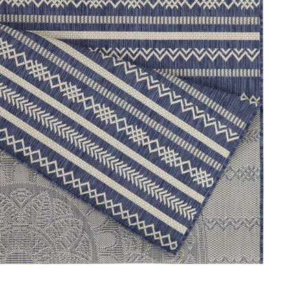 Sunshine - 7'10" X 10'3" Polyester, Indoor, Outdoor Area Rug - Blue