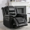 360ÔøΩÔøΩ swivel And Rocking Home Theater Recliner Manual Recliner Chair With Wide Armrest For Living Room - Black