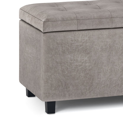 Cosmopolitan - Storage Ottoman - Distressed Gray Taupe