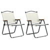 Folding Outdoor Chairs For Indoor, Outdoor Camping, Picnics, Beach, Backyard, Bbq, Party, Patio (Set of 2) - Beige