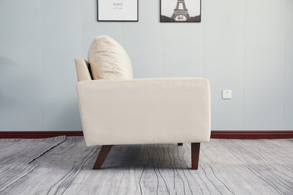 Stationary Loveseat - Beige