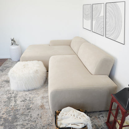 Mar - Sectional Sofa Left Facing - Cream