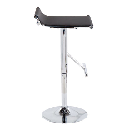 Mirage Ale - Contemporary Adjustable Bar Stool - Chrome / Black Mesh
