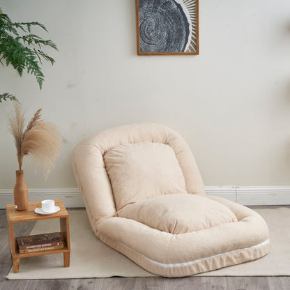 Triple Fold Down Beige Sofa Bed - Beige