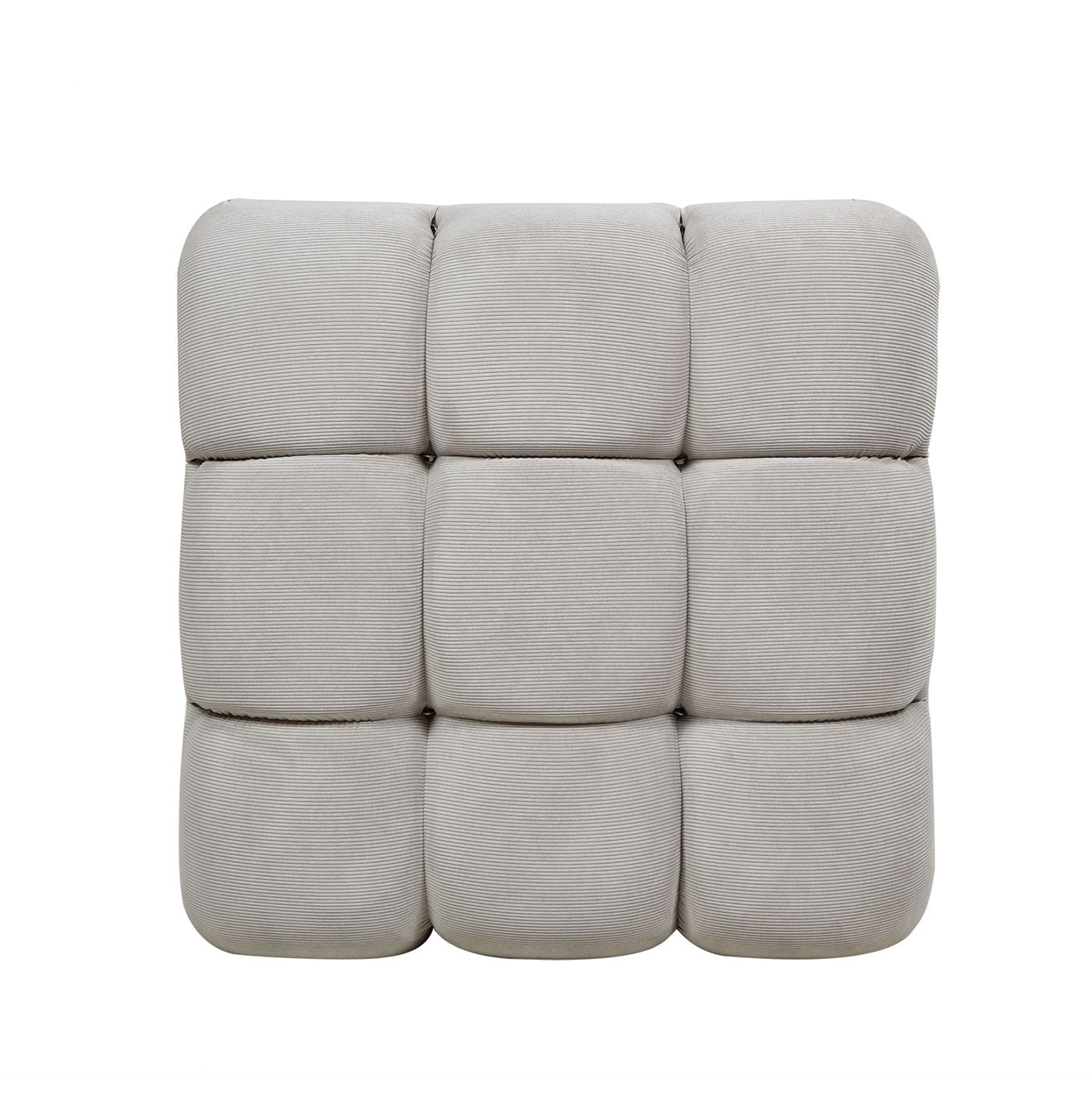 Marcel - Bubble Modular Modern Cocktail Ottoman - Pebble Gray