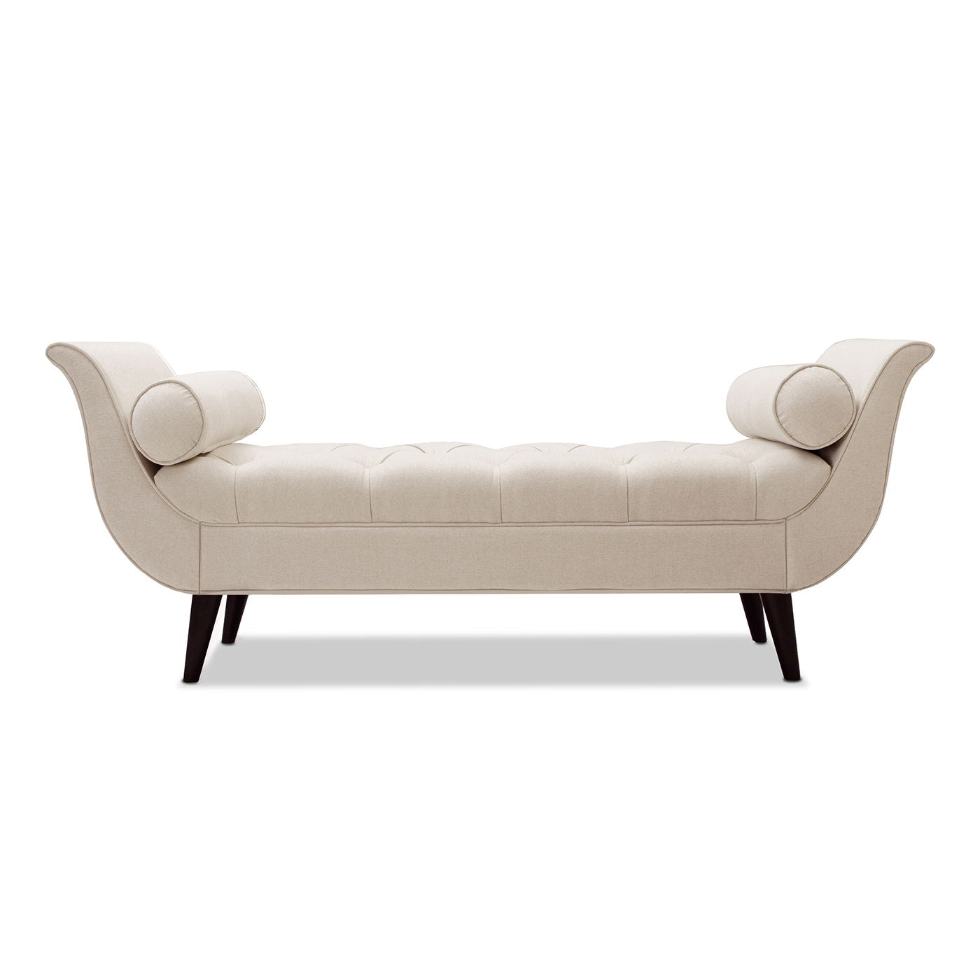 Alma - Tufted Flared Arm Entryway Bench - Sky Neutral Beige