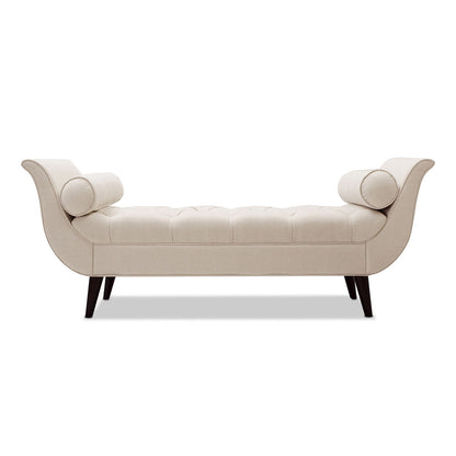 Alma - Tufted Flared Arm Entryway Bench - Sky Neutral Beige