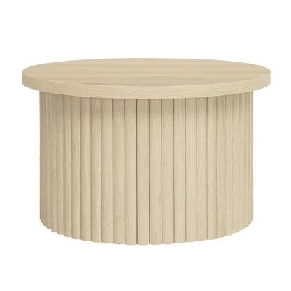 Coffee Table (Set of 2), Round Coffee Table, Modern Side Tables Accent End Table For Living Room, Apartment - Natural