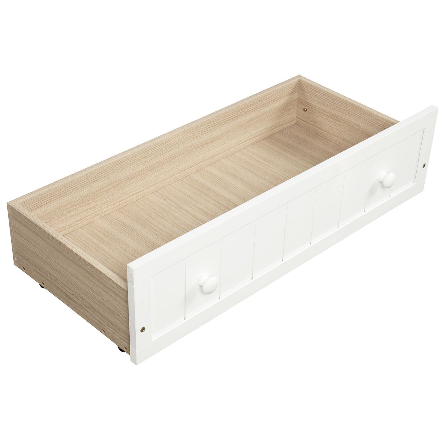 Twin Daybed With 2 Drawers, Sofa Bed For Bedroom Living Room, No Box Spring Needed - White