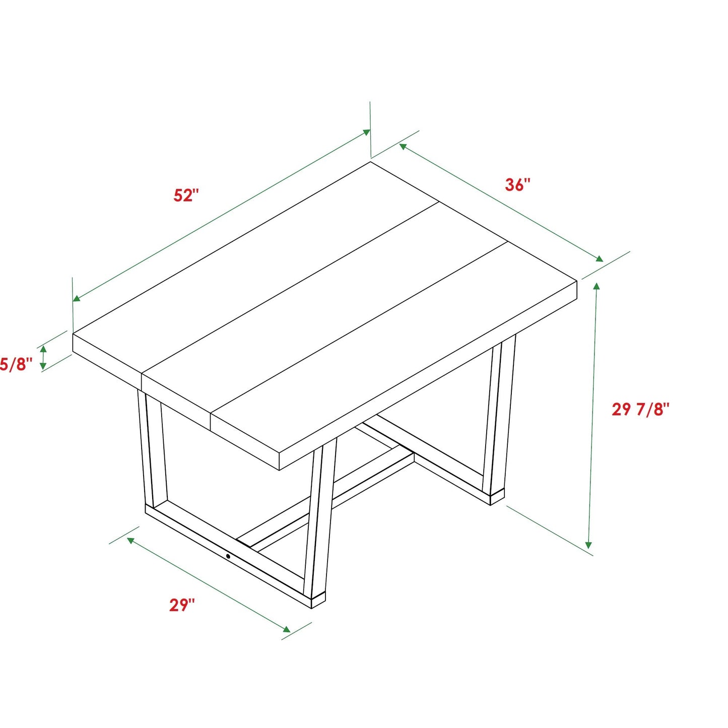 Rustic Metal And Solid Distressed Dining Table - Rustic Oak