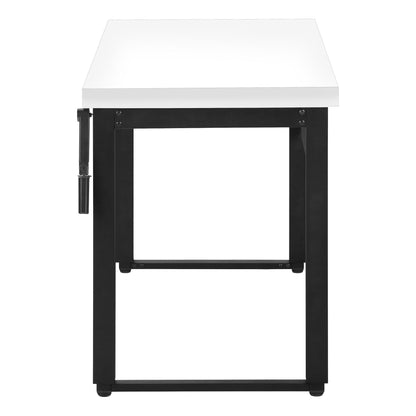 Computer Desk, Home Office, Standing, Adjustable, Laptop, Contemporary And Modern - White / Black