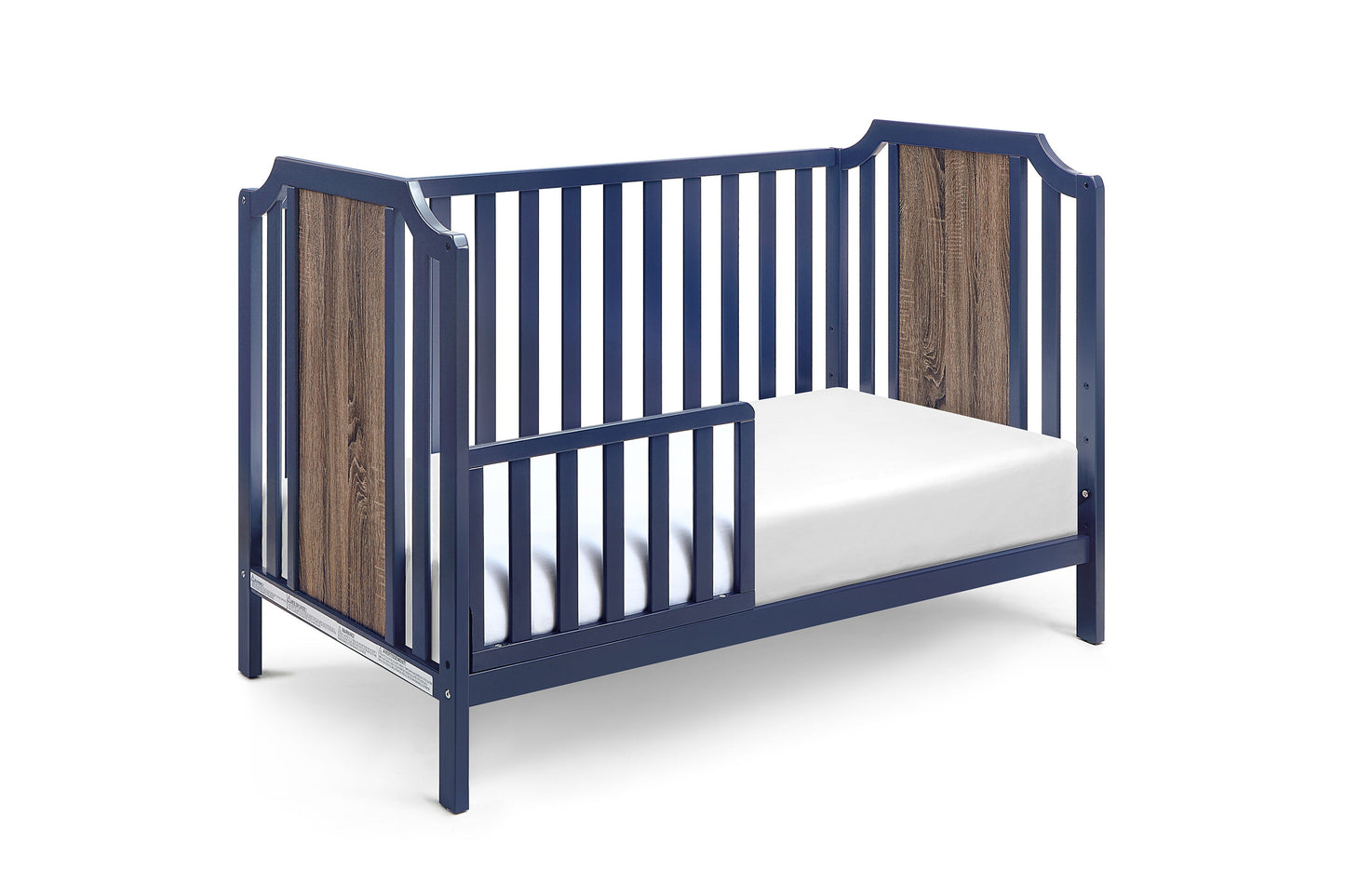 Brees Island - 3 In 1 Convertible Crib Midnight - Blue, Brownstone