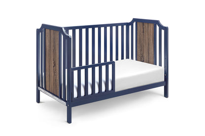 Brees Island - 3 In 1 Convertible Crib Midnight - Blue, Brownstone