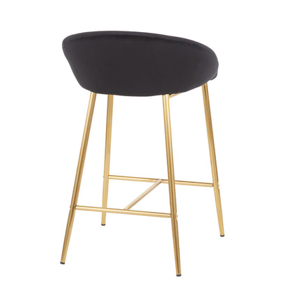Matisse - Glam Counter Stool (Set of 2) - Gold / Black