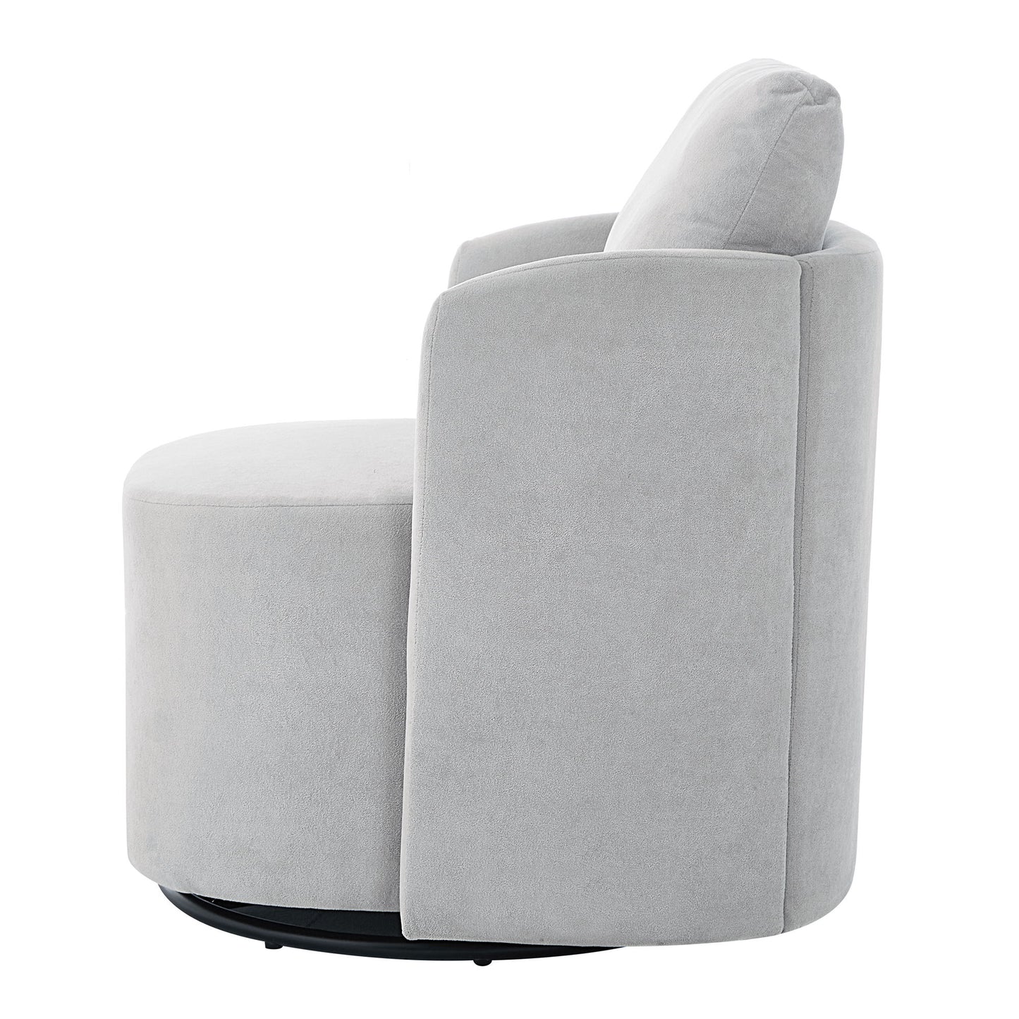 Modern 360ÔøΩÔøΩ Swivel Accent Barrel Armchair Chenille, Upholstered With Curved Design For Living Room, Bedroom, Office, And Hotel - Gray