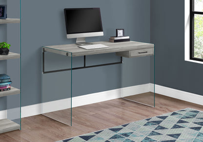 Computer Desk For Home Office, Storage Drawers, Modern - Gray