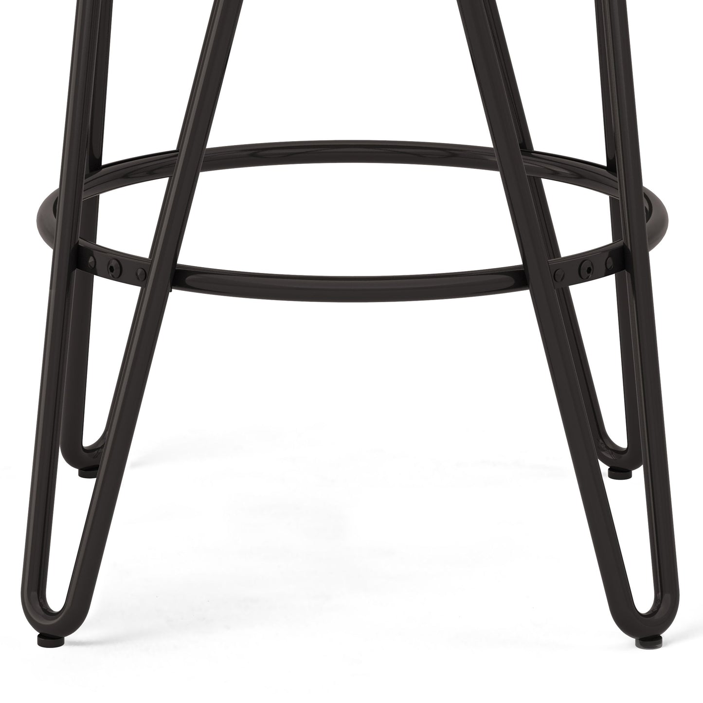 Simeon - Metal Counter Height Stool With Wood Seat - Natural / Black