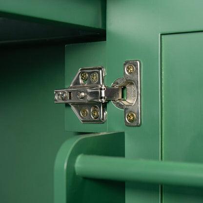 30" Bathroom Vanity With Sink, 1 Tip Out Drawer, 3 Drawers, Door Shelf, Soft Closing Door - Green