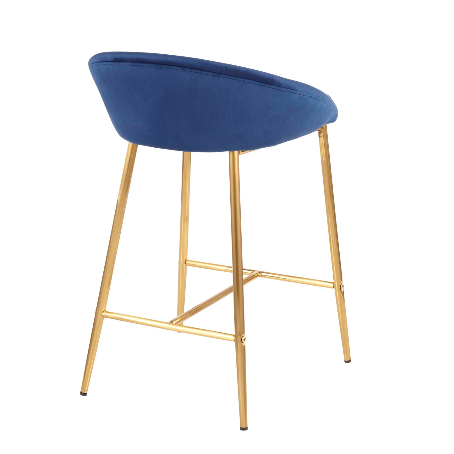 Matisse - Glam Counter Stool (Set of 2) - Gold / Blue