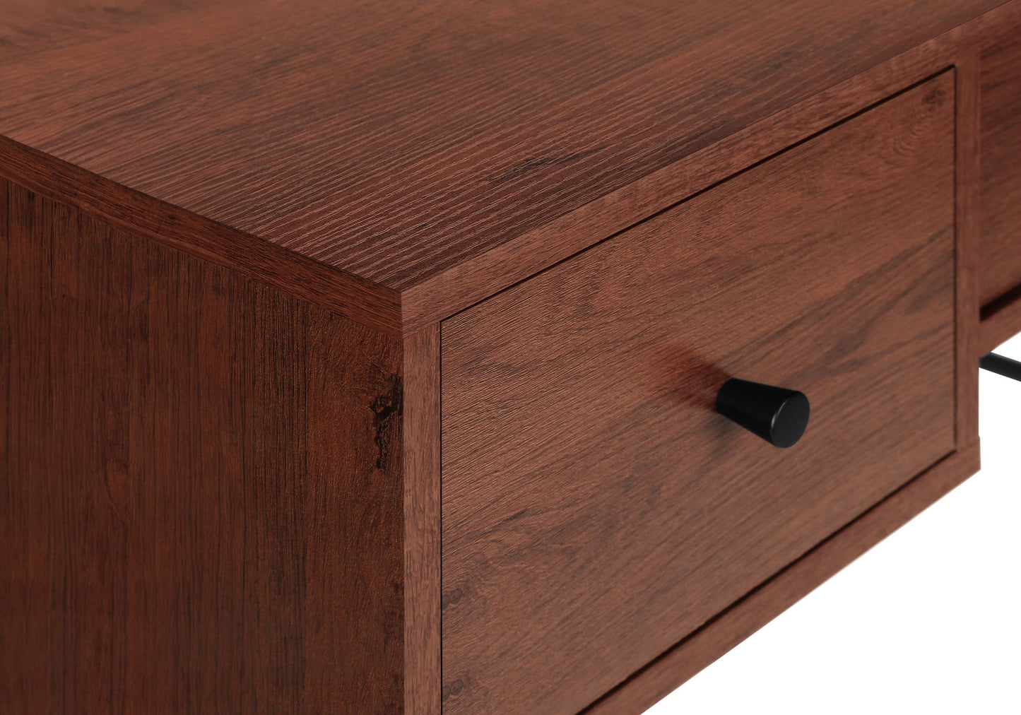 Computer Desk For Home Office, Laptop, Storage Drawers, Transitional - Cherry