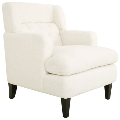 Upholstered Accent Chair Tufted Armchair For Living Room - Beige