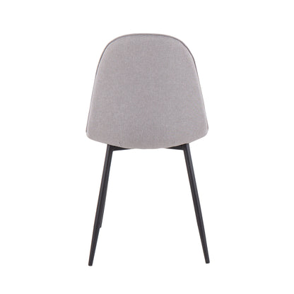 Pebble - Contemporary Chair (Set of 2) - Black / Light Gray