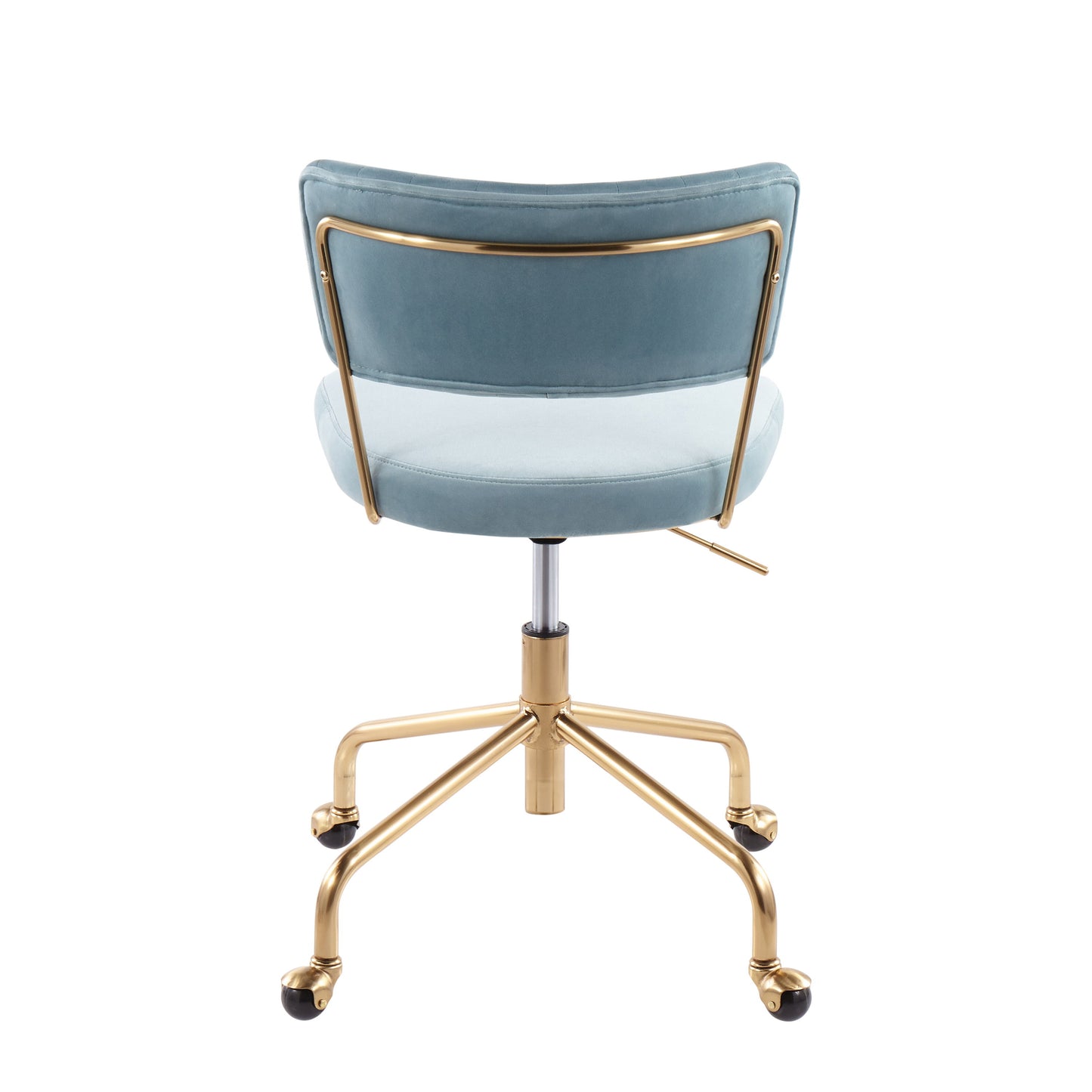 Tania - Contemporary Task Chair - Gold / Light Blue