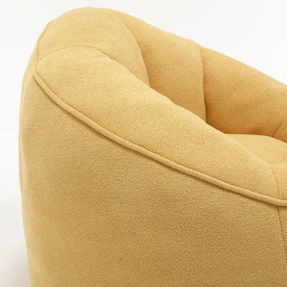 Bedding Bean Bag Sofa Chair High Pressure Foam Bean Bag Chair Adult Material With Padded Foam Padding Compressed Bean Bag With Footrest - Yellow