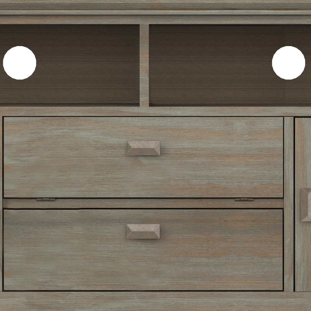 Artisan - TV Media Stand - Distressed Gray