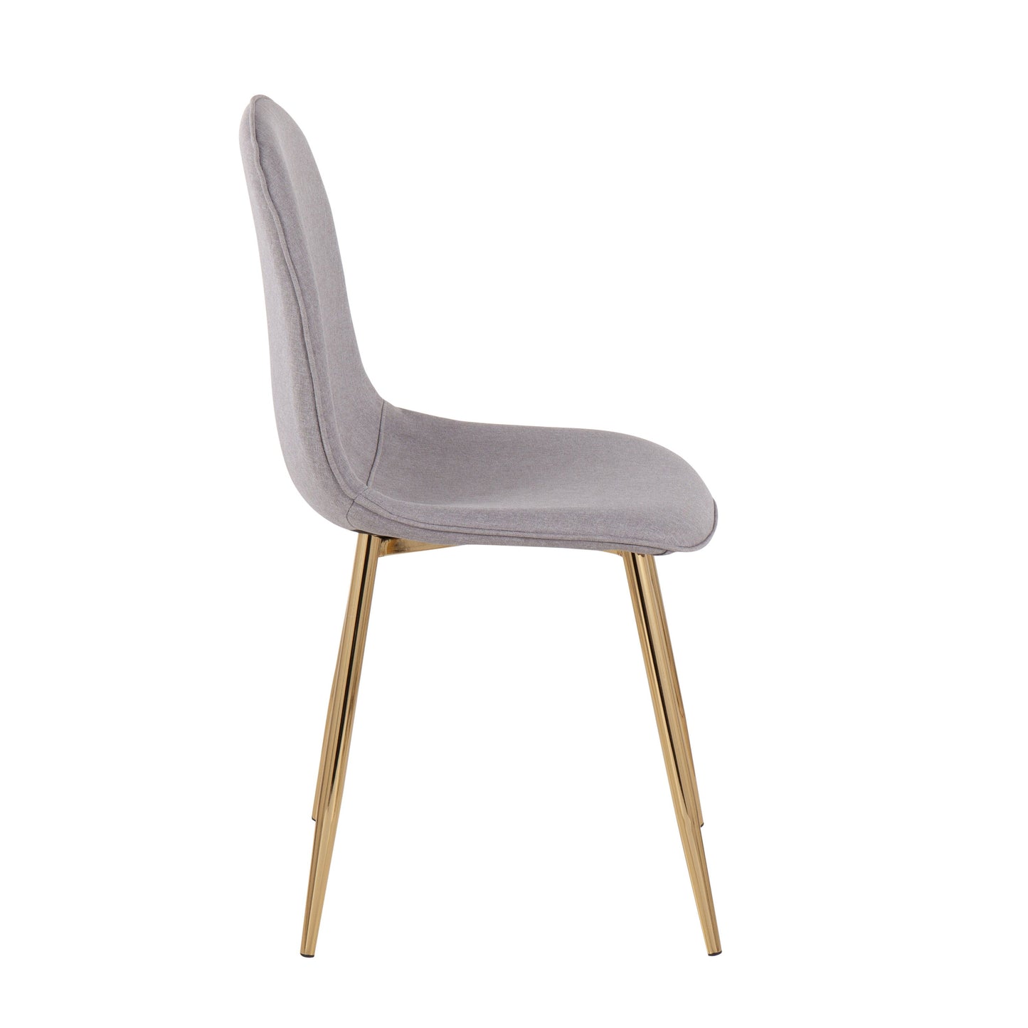 Pebble - Contemporary Chair (Set of 2) - Gold / Light Gray
