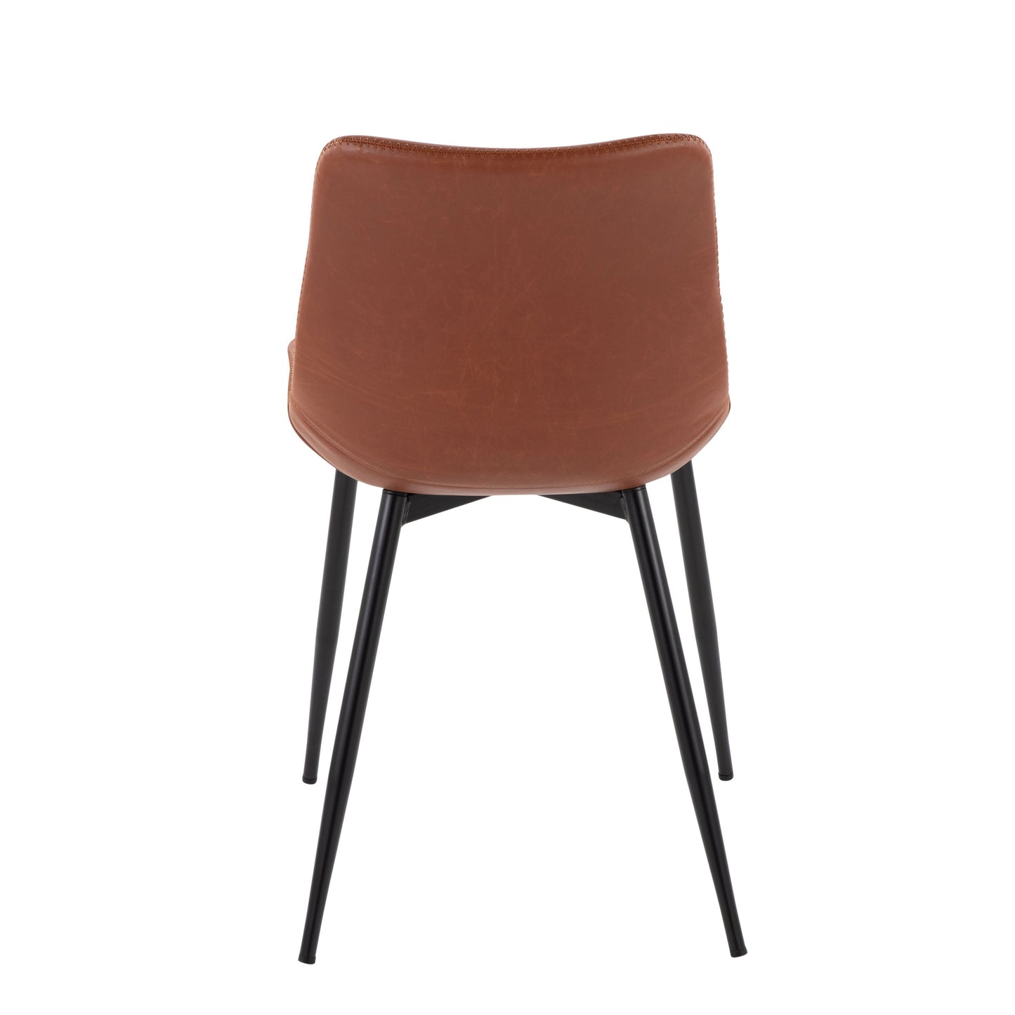 Durango - Contemporary Dining Chair (Set of 2) - Black / Cognac