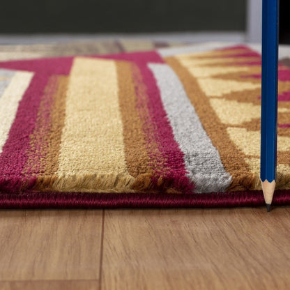 Nature's Nest - 7'10" X 10'3" Lodge Area Rug - Multi, Polyester