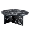 Versatile Round Coffee Table For Various Interior Styles, Exhibiting Modern Minimalism And Nordic Charm - Black / Black White